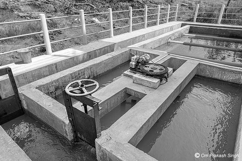 The flocculation tank at the water treatment plant (WTP) of a multi-village scheme (MVS) that misses vital raw water processing steps under Jal Jeevan Mission in Khunti district, Jharkhand, India